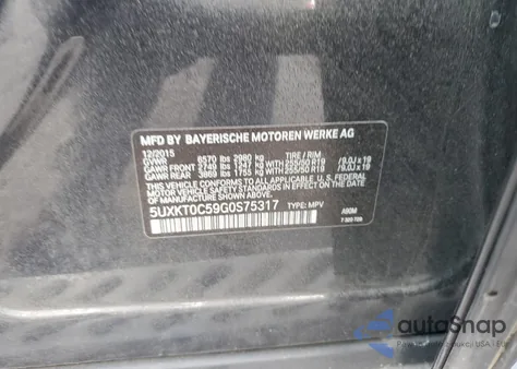 2016 BMW X5 Xdr40E z USA, uszkodzony, nr VIN 5UXKT0C59G0S75317